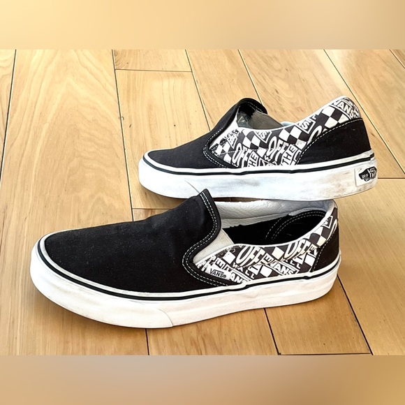 Vans Black and White Slip-On Sneakers, WOMENS SIZE 8.5, Super Clean & NICE - Picture 5 of 12